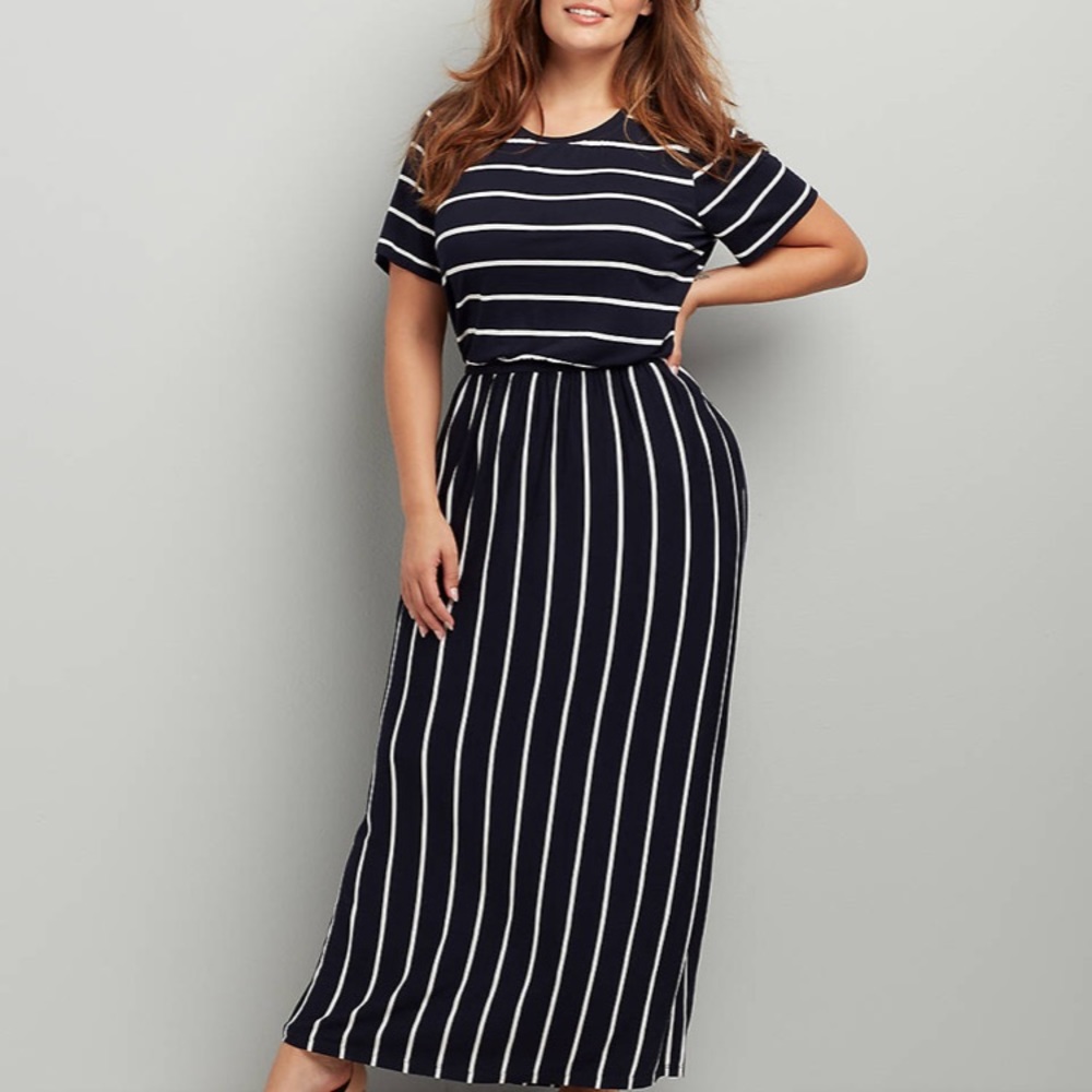 NWT black and white maxi dress 14/16
